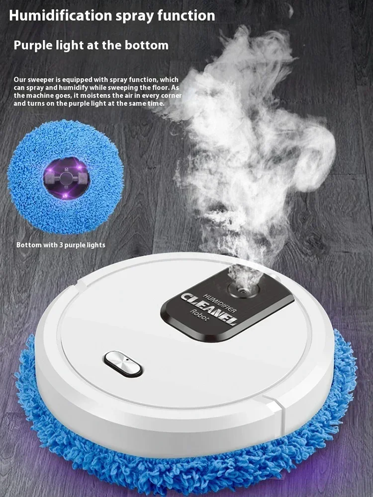 Wireless Smart Robot Vacuum Cleaner Wet Dry Humidifying Mopping Sweeping Machine Household long-lasting mopping robot scrubber