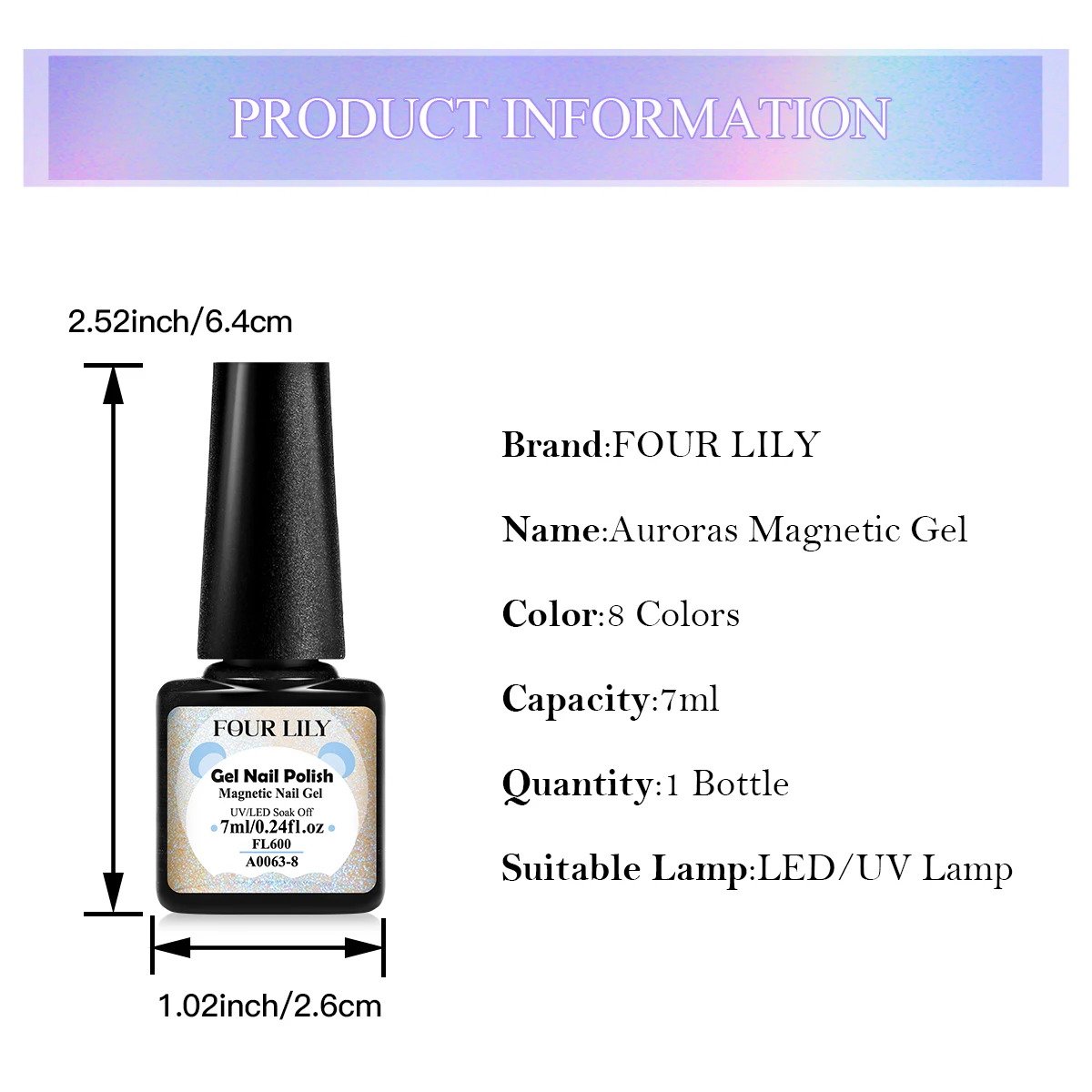 FOUR LILY 7ml or Aurora chat vernis à ongles magnétique paillettes effet gelée Nail Art UV/LED vernis pour manucure bricolage Design