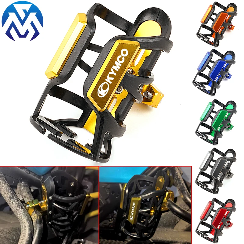 

For KYMCO Xciting 250 300 400 AK550 CT250 CT300 S400 Downtown 125i 350i X-Town CNC Beverage Water Bottle Cage Drink Cup Holder