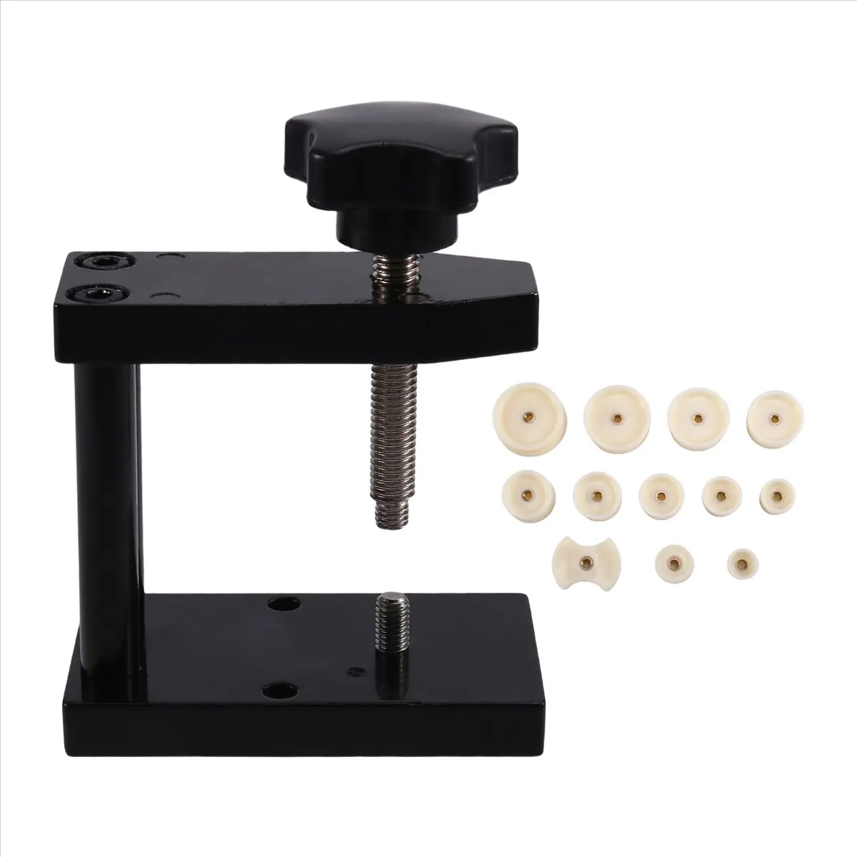 Top Watch Crystal Front Back Case Cover Press Presser Closer&12 Dies Kit Watch Repair Tool