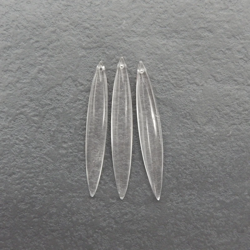 

B & F 3 шт. круглые бусины из натурального чистого кварца 52x8x4 мм, полированные камни ручной работы, 8,2 г для изготовления ювелирных изделий