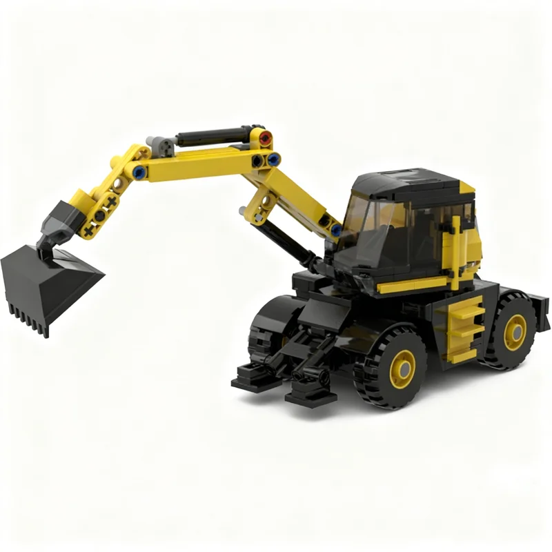 

416pcs MOC Wheeled Excavator City Construction Model Building Blocks Toy Christmas Gifts DIY Creative Idea Education Birthday