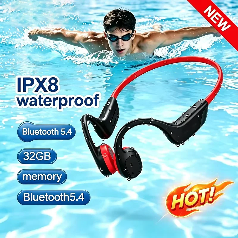 Bone Conduction Running Headphones - New Bone Conduction Headset Bluetooth 5.4