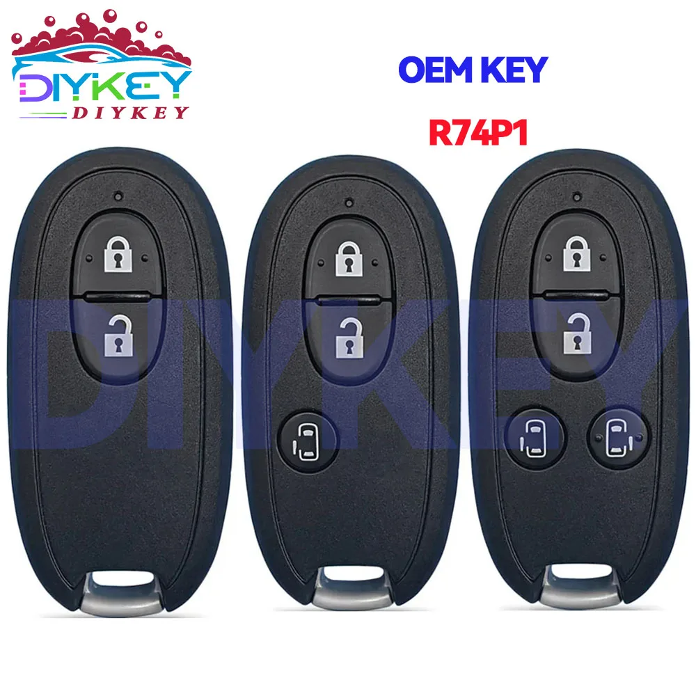 

DIYKEY Genuine For Suzuki Alto Wagon R Every Palette Spcia Solio Hustler Mitsubishi R74P1 Russia Market Key Fob ID47 Chip 315MHz