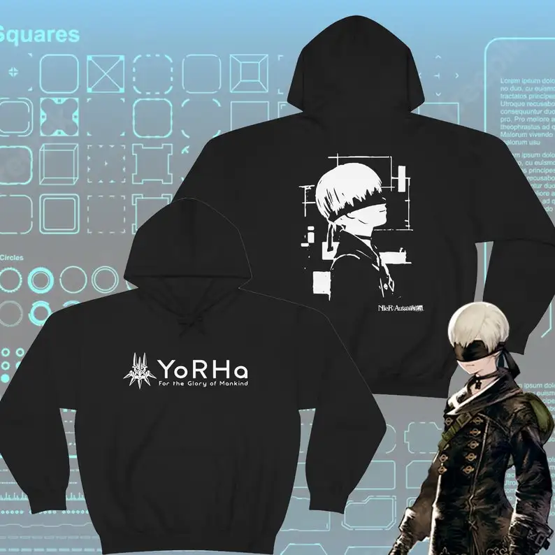 NieR Automata 9S YoRHa Unit Hoodie unisex