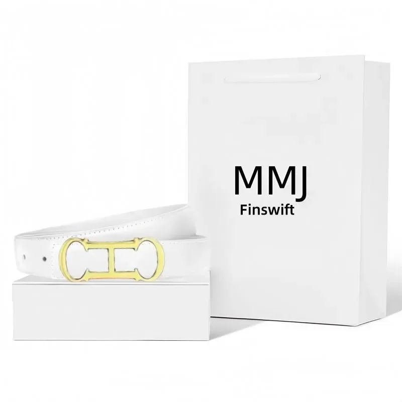 حزام جينز نسائي جلدي متعدد الاستخدامات مزخرف مع حزام من جلد البقر للسيدات ذو إحساس عالي للأعمال ماركة فاخرة للنساء