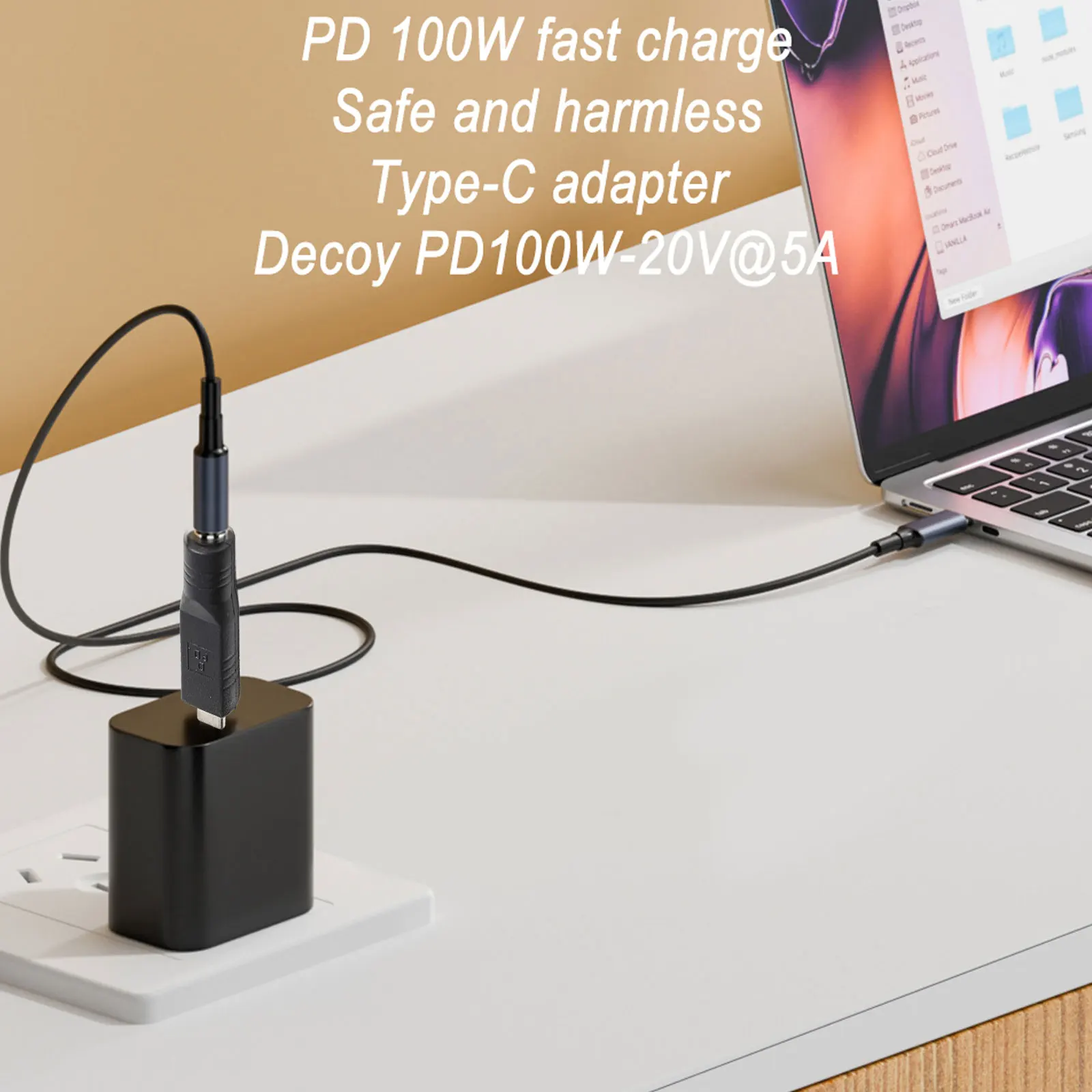 100W DC Power Cable Adapter For Starlink Mini Waterproof Fast Charging Extension Cable For Starlink Mini Type-C Connection