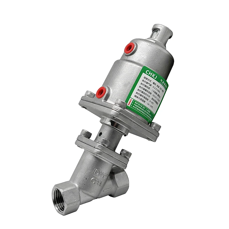 

DN15 DN25 DN50 Пневматический седловой клапан из нержавеющей стали, нормально закрытый/открытый пневматический привод, угловые седловидные клапаны 16 бар для парового масла