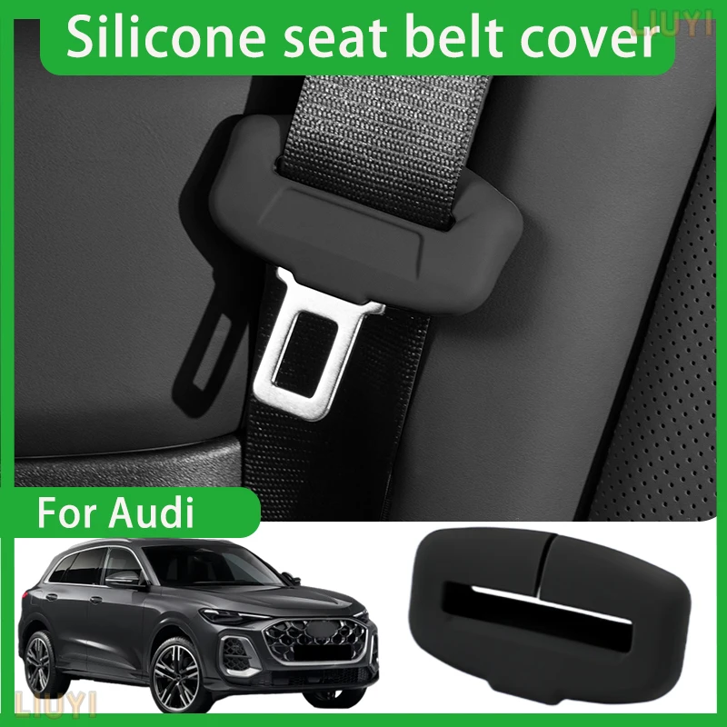 

For Audi Q5 A6 Seat Belt Cover A3 A4 A5 A7 Q7 Q8 Silicone Trim Collision Strip Car Interior Modification Accessories