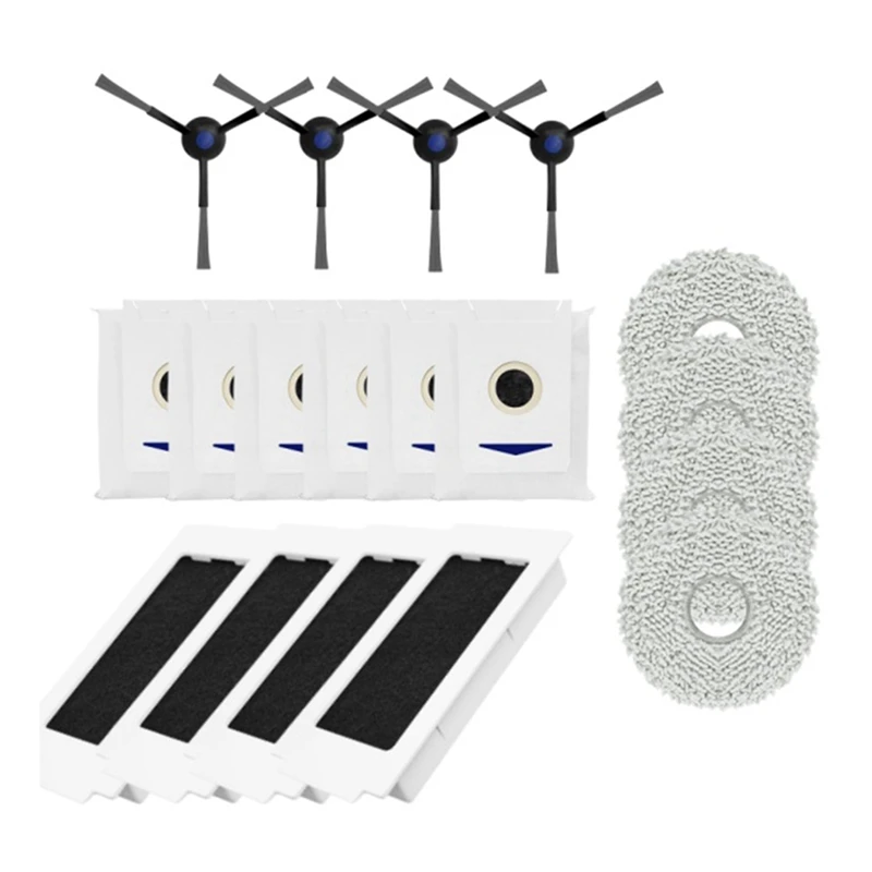 N85R-사이드 브러시 걸레 Ecovacs Debot T30 Pro Omni / YEEDI M12 Pro+ 예비 부품 액세서리용 HEPA 필터 먼지 봉투