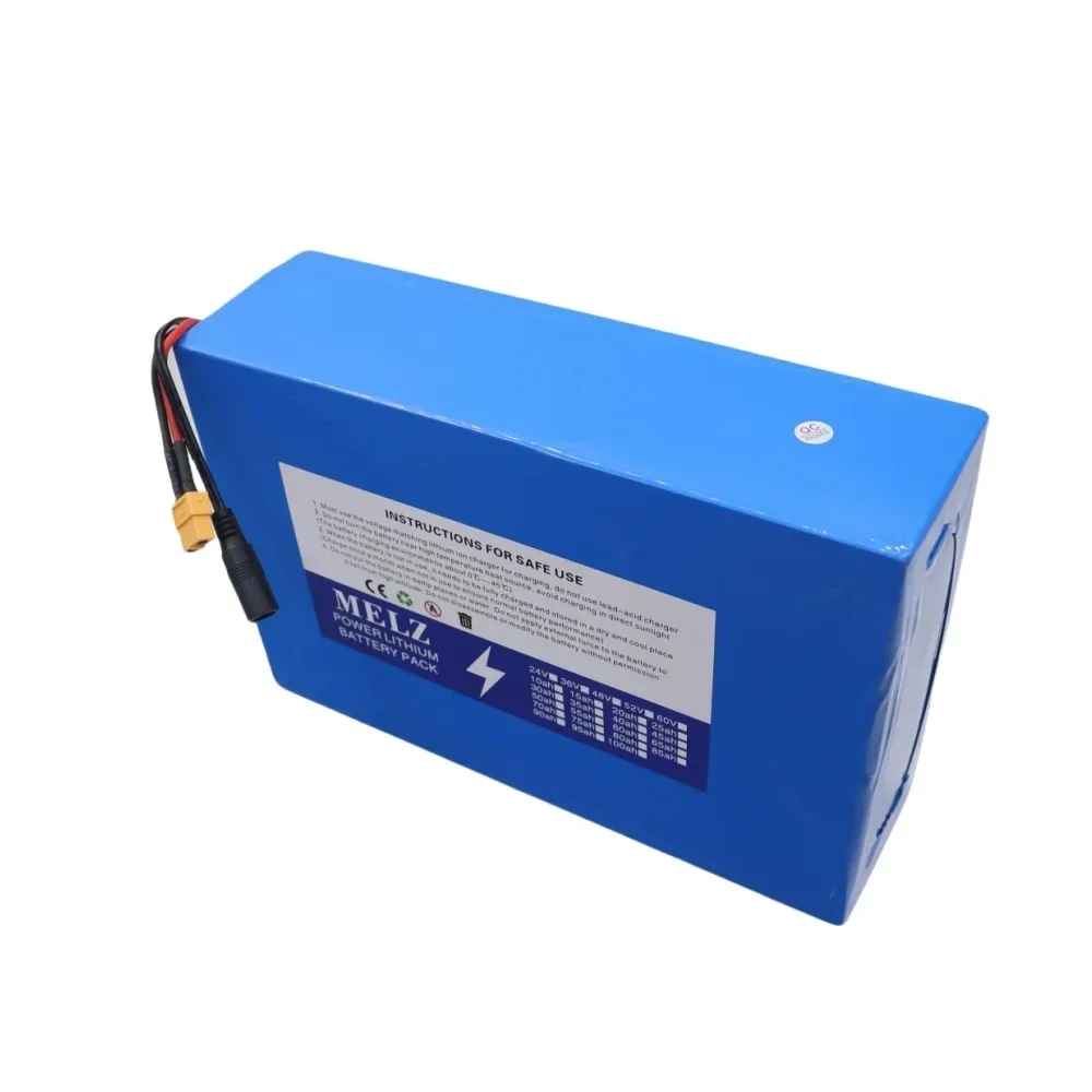 48V 30Ah 30000mAh 18650 lithium battery pack 13S8P large capacity suitable for 48V 250-1500W built-in BMS+54.6V2A charger