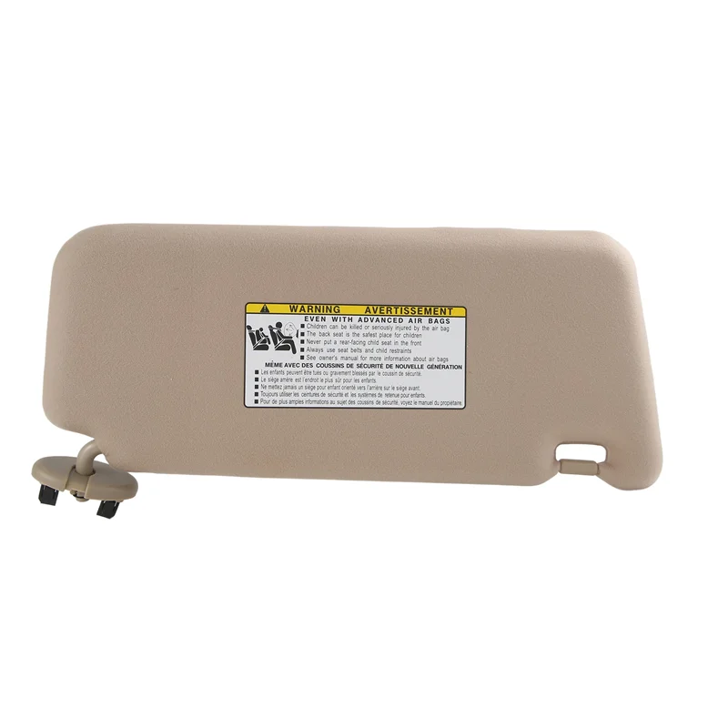 

BT-Для 2007-2011 Toyota Camry Левая сторона водителя Солнцезащитный козырек Светло-бежевый