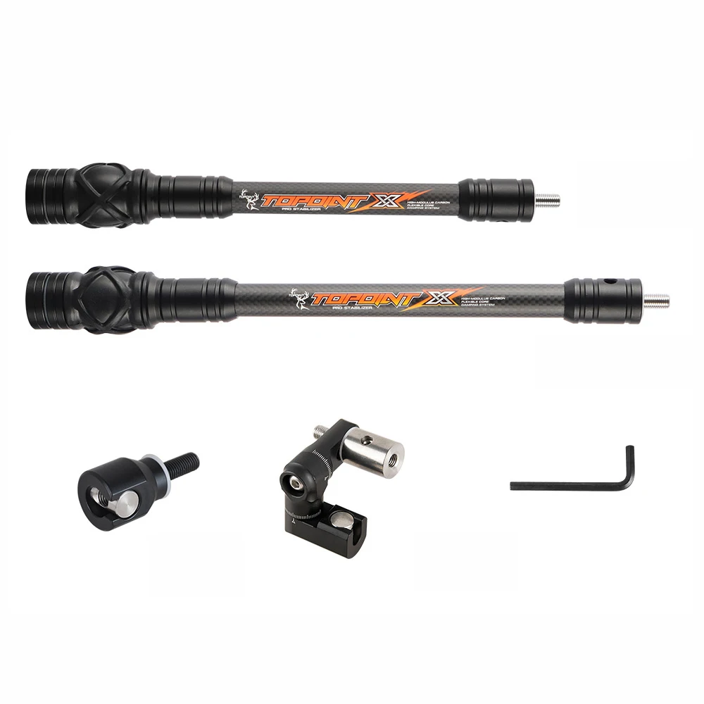 Topoint Archery Bow Stabilizer High Quality High Modulus 3K Carbon Fiber Rod and Precision CNC  Hunting Archery Combo OEM/ODM