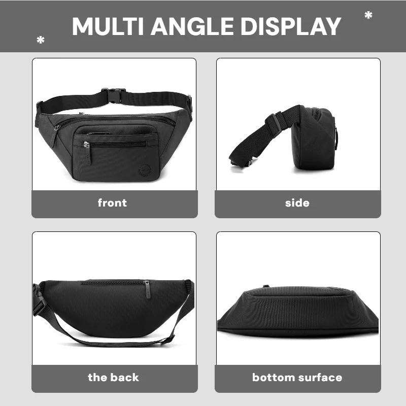 Multifunktionale Herren-Brusttasche, großes Fassungsvermögen, verstellbarer Schultergurt, geeignet für Business, Pendeln, Sport usw