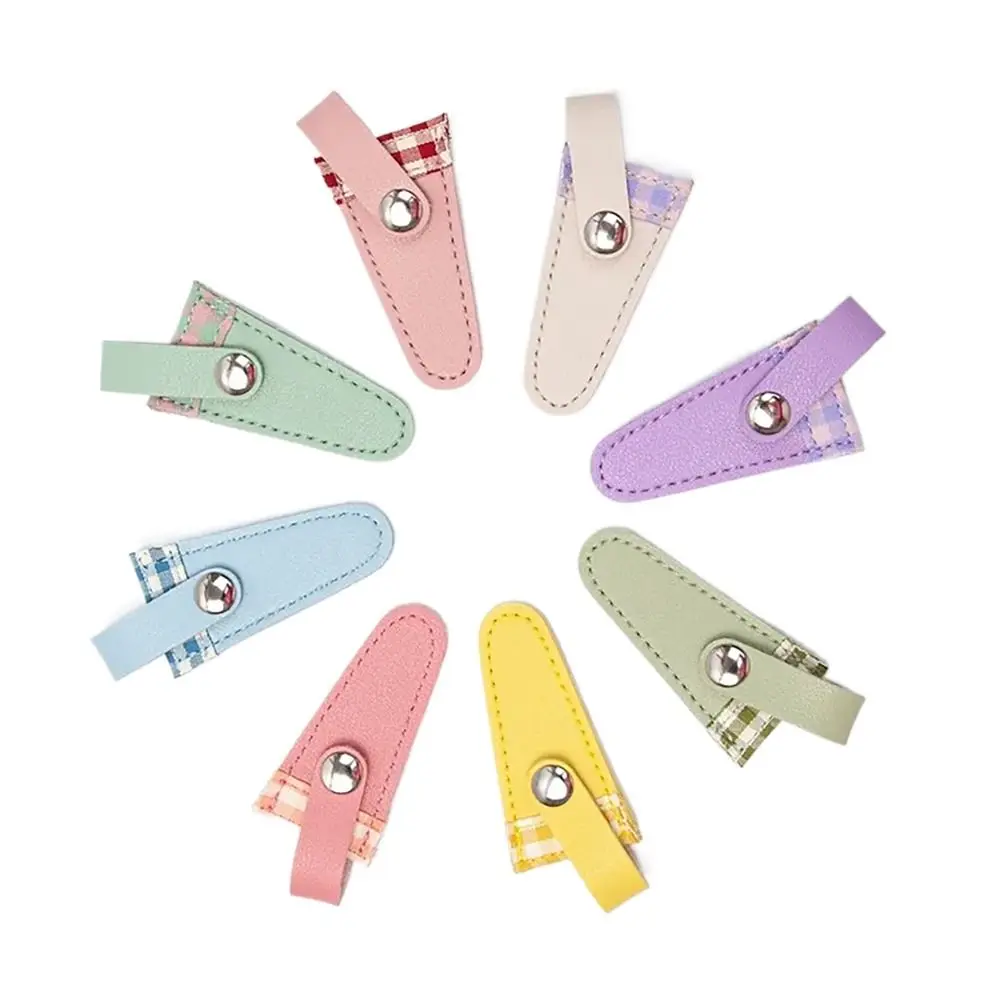 مقص التطريز الغطاء الواقي كم خمر مقص بولي PU حالة حماية غطاء القراص شعرية ملونة