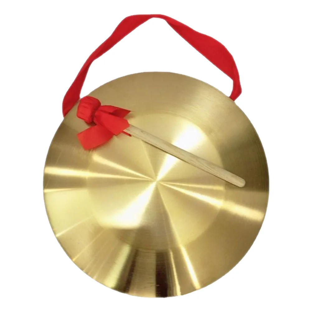 

Copper Gong Drum Chinese Traditional Mallet Decor Alloy Brass Percussion Bell Copper-wood Instrument Mini