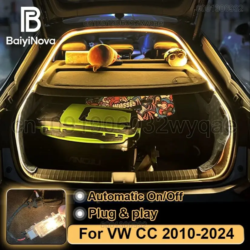 

Индивидуальный автомобильный светодиодный светильник багажника для CC 2010-2024, ночное освещение багажного ящика, приветственный свет, аксессуары для модификации салона автомобиля