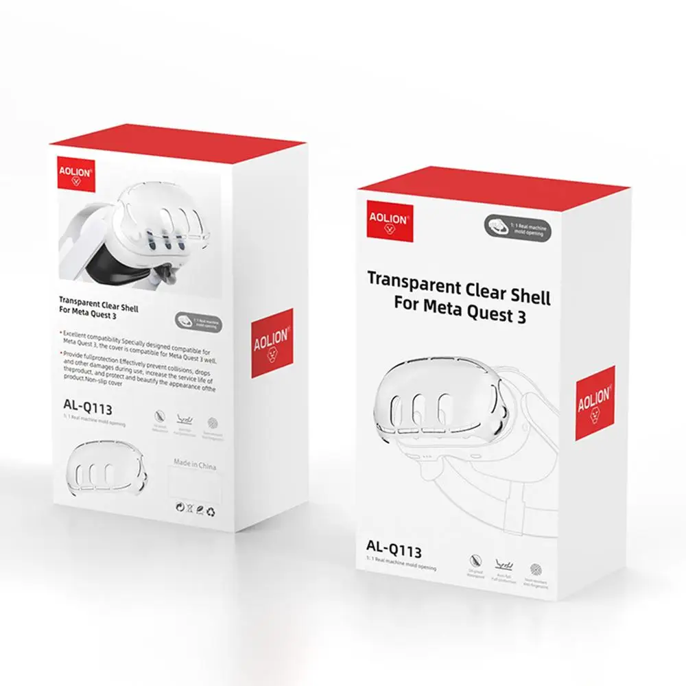 TPU Protective Case For Meta Quest 3 VR Helmet Transparent Full Protector Cover For Oculus Meta Quest3 VR Accessories