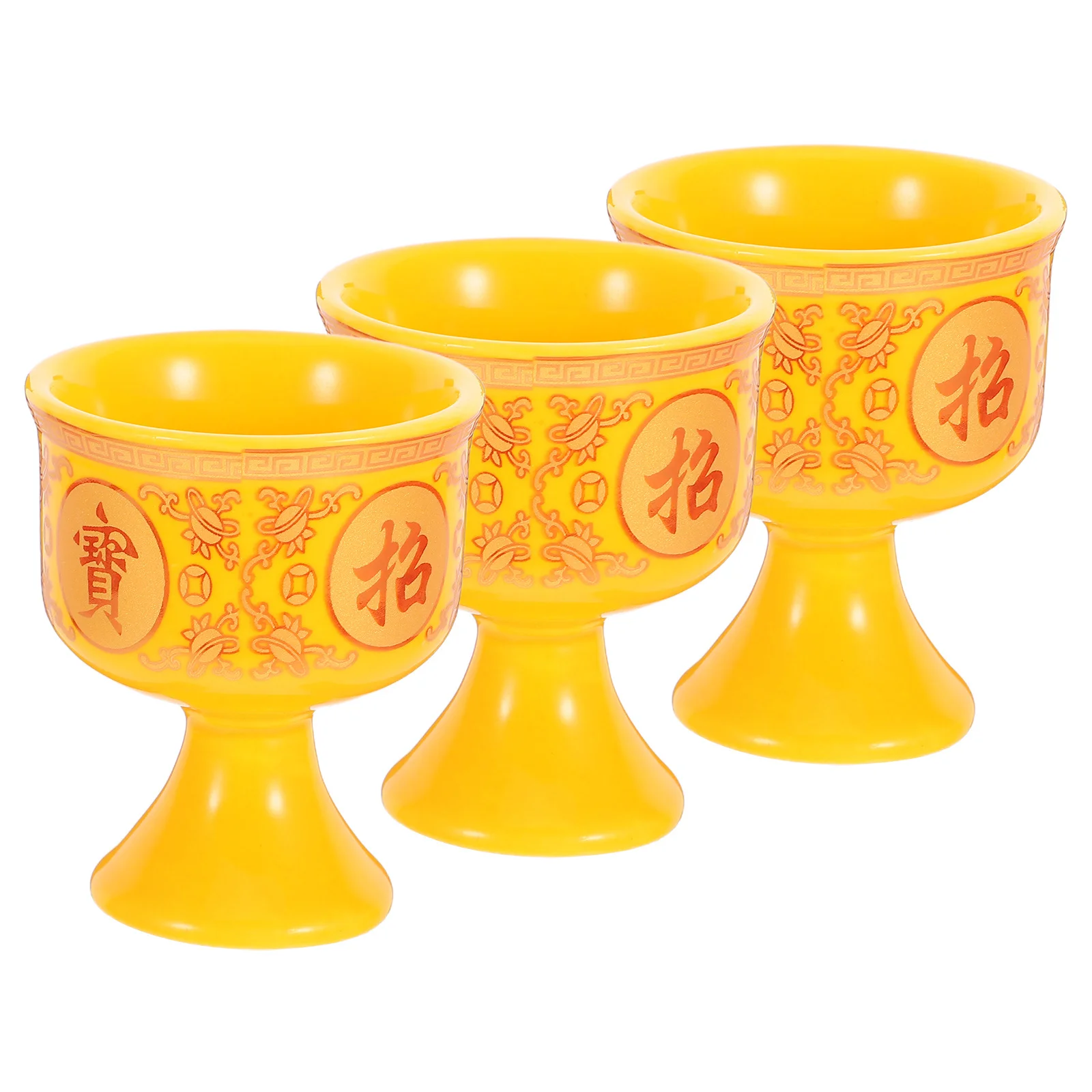 

3Pcs Ceramic Offering Cups Lotus Design Offering Set for Home Temple Worship Meditation Decor High Temperature