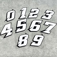JDM Style 0123456789 Numbers DIY Racing Driver Number Waterproof Motorcycle Stickers for Yamaha Kawasaki SUZUKI KTM BMW Vespa