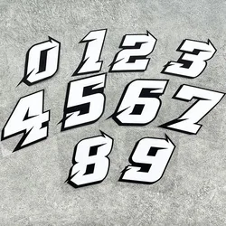 JDM Style 0123456789 Numbers DIY Racing Driver Number Waterproof Motorcycle Stickers for Yamaha Kawasaki SUZUKI KTM BMW Vespa
