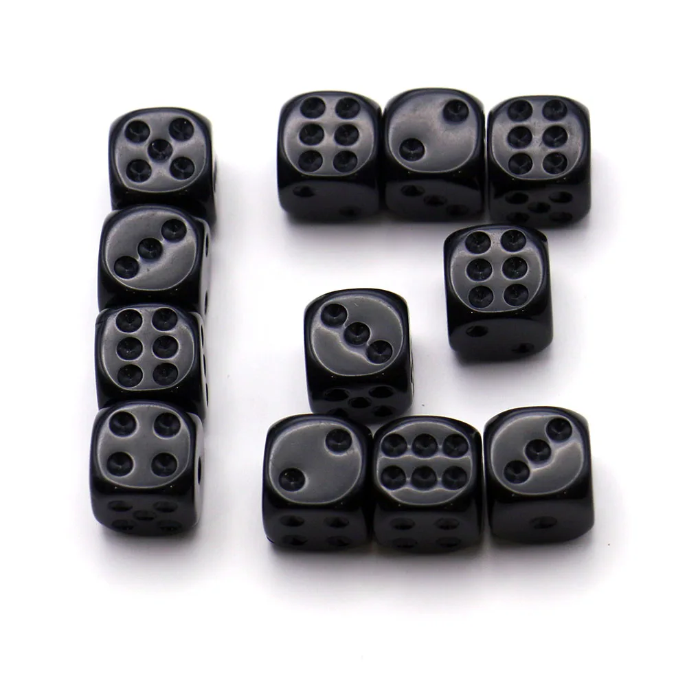 

12pcs acrylic D6 hexahedral dice, game and party entertainment dice
