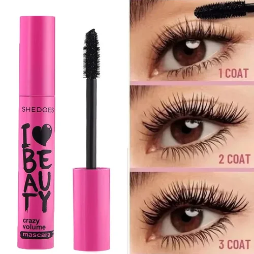 Máscara de pestañas resistente al agua 5D, alargamiento de pestañas, pestañas sedosas de larga duración, extensión de pestañas negras, maquillaje, belleza para ojos, cosmético coreano