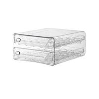 Transparent Egg Storage Box Double Layer Clear Plastic Egg Holder Time Scale Large Capacity Egg Storage Rack Drawer Organizer - Image 2