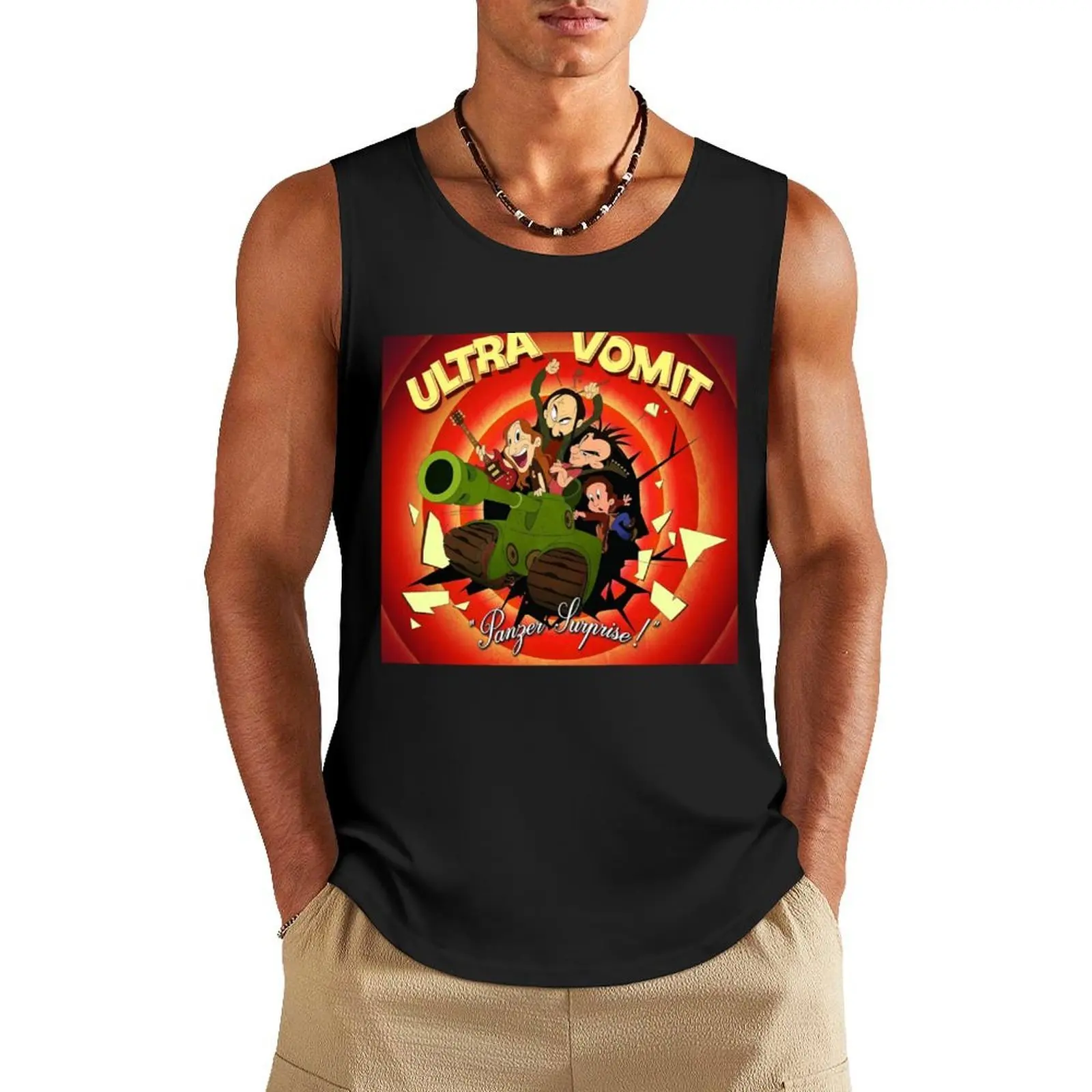 

Ultra Vomit - Panzer Surprise ! album 2017 Tank Top t shirt men clothings sleeveless man shirts