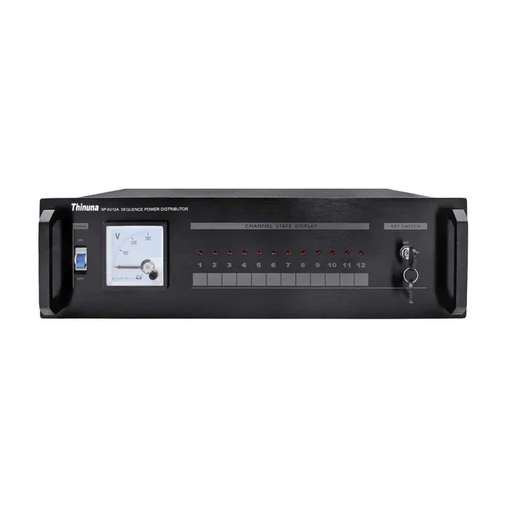 

2025 Thinuna SP-6212A Universal Socket Output Interface Twelve Channel Professional Power Controller Rack Mounted Power Sequence