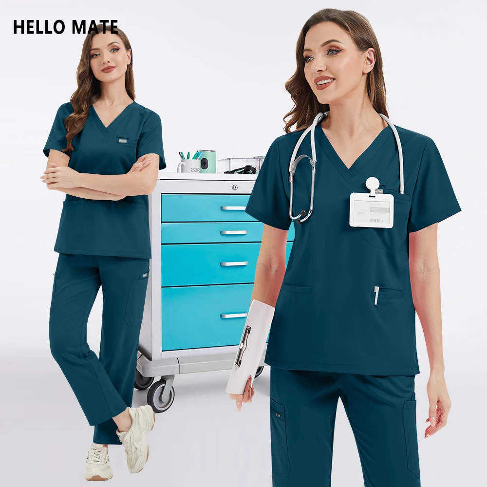 

Высококачественная медицинская форма, женская рабочая одежда для домашних животных, врачей, аксессуары для медсестры, многоцветная спецодежда для анестетики, набор скрабов для мужчин