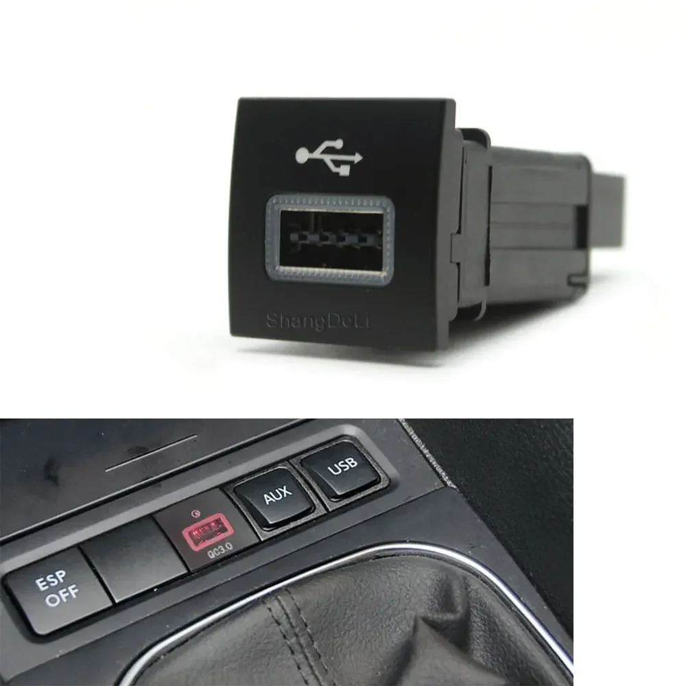 

Car USB Input Adapter Audio Radio u-disk flash Socket Interface Cable for VW Golf 6 Jetta MK5 EOS Scirocco Car Parts
