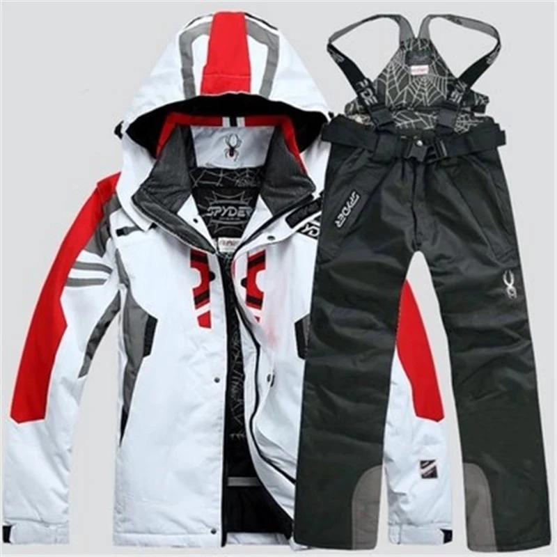 Skiing Suit Men's Snowboarding Jacket + Ski Pants Winter Outdoor Thermal Waterproof Windproof Waterproof Ski Suit