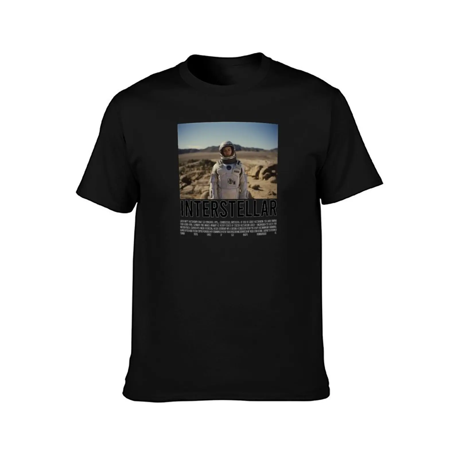 INTERSTELLAR MONOLOGUE GRAPHIC T-Shirt Minimalist Plain Crew Neck T-Shirt