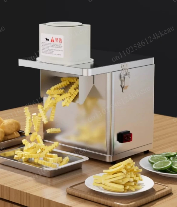 Commercial Electric Vegetable Cutter Wave Potato Slicer Large Inlet Fruit Slicer Pieces OR Dice Cutting Food Processor