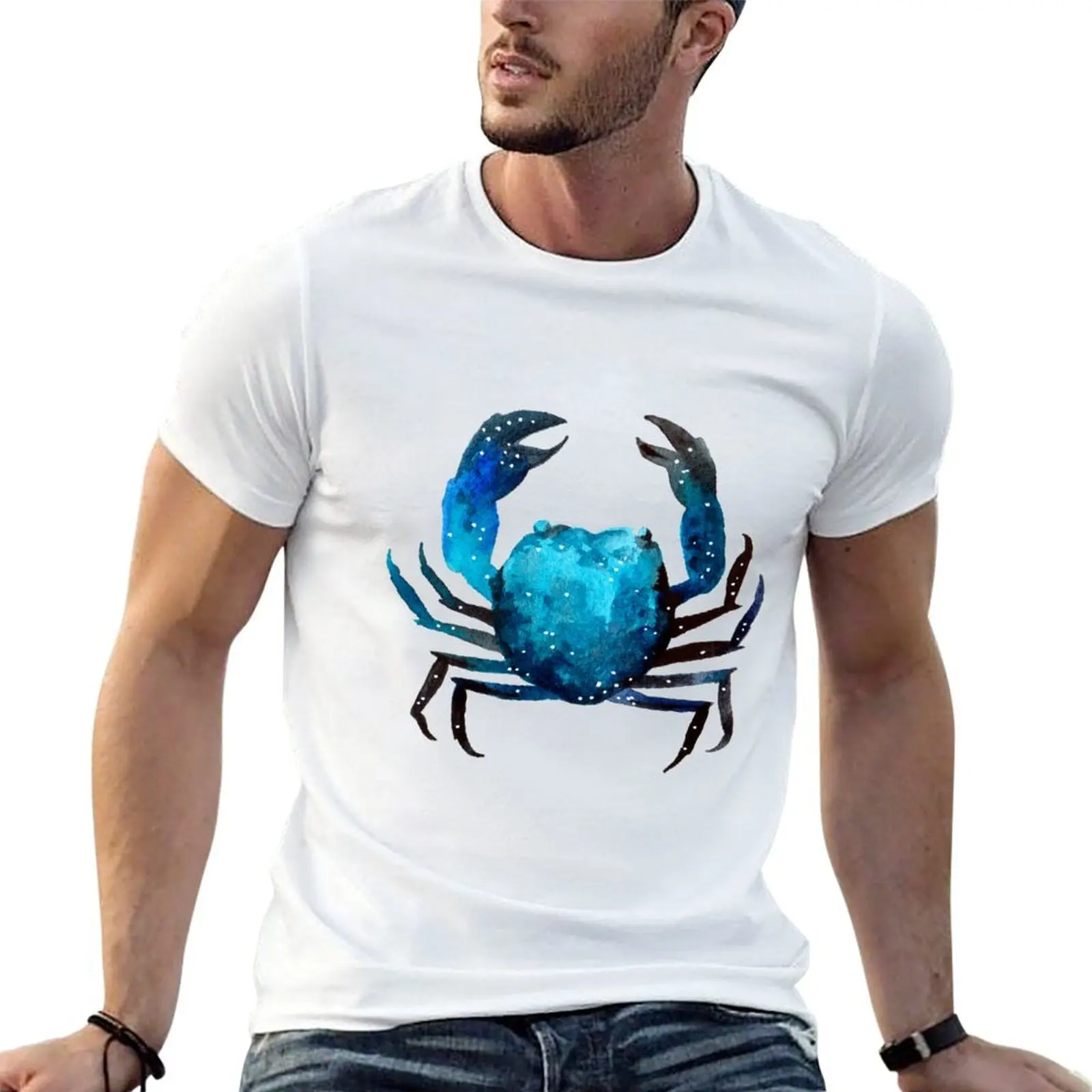 

Cerulean blue Crustacean T-Shirt t shirt man cotton t shirts for man cotton soft t shirts designer T-shirt