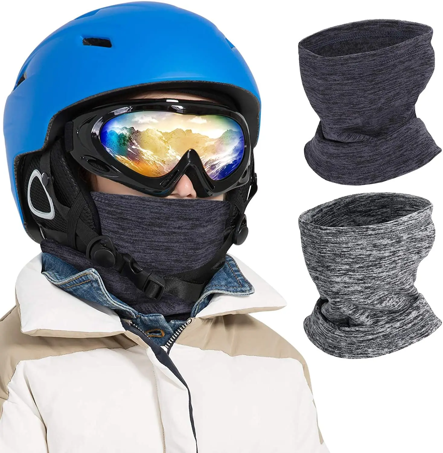 

Kids Winter Fleece Face Neck Cover Balaclava Windproof Face Mask for Boys Girls Ski Snowboard Outdoor Activities