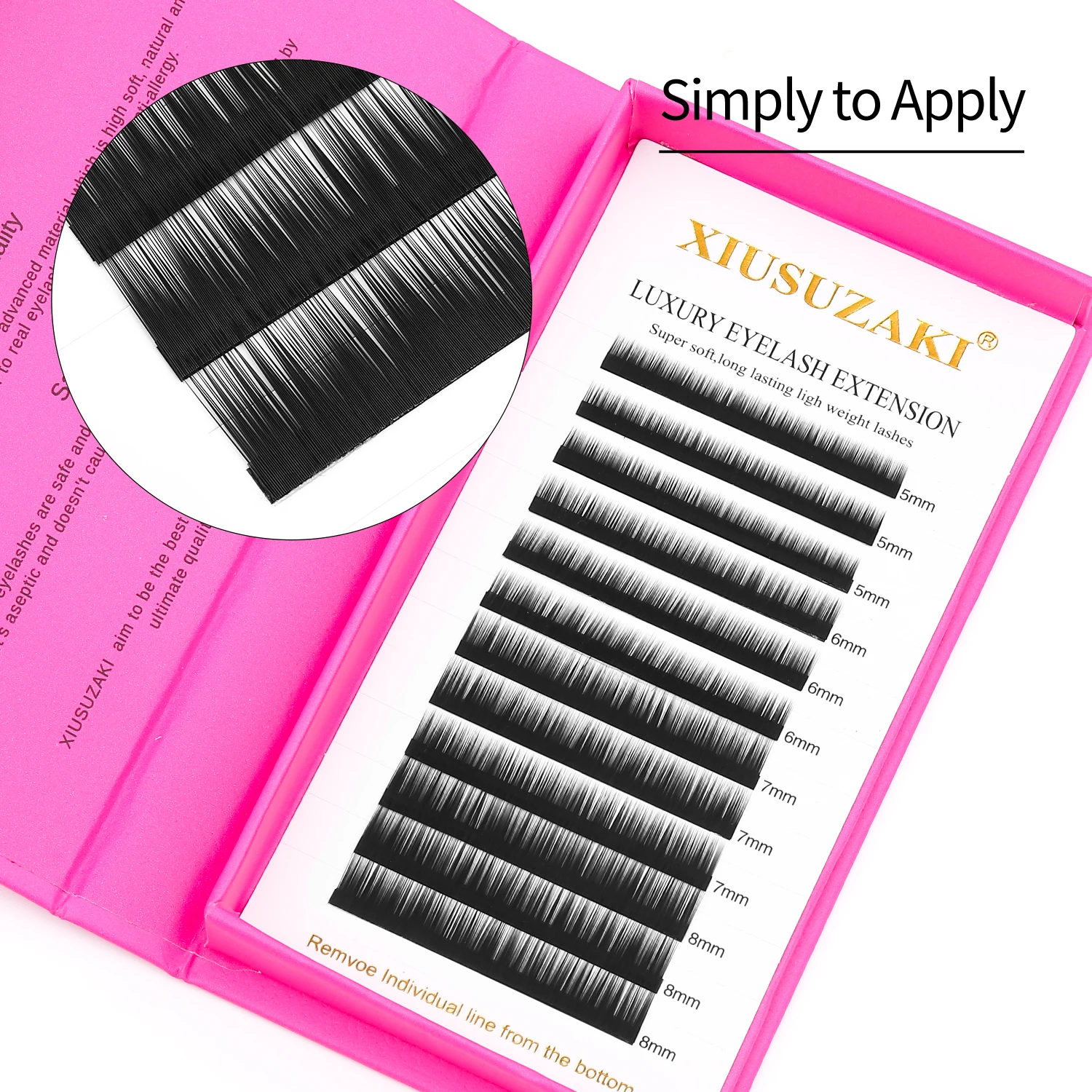 XIUSUZAKI No Curl Straight Curvate False Eyebrow Extensions Individual Volume Natural Soft Eyelash I Curl Graft Eyebrow Tools