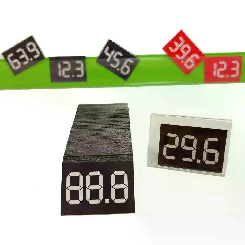 100Pcs Self Adhesive Erasable Mark Cards With Writing Pen Digital Price Tags For Retail Shops Supermarkets Grocery Stores