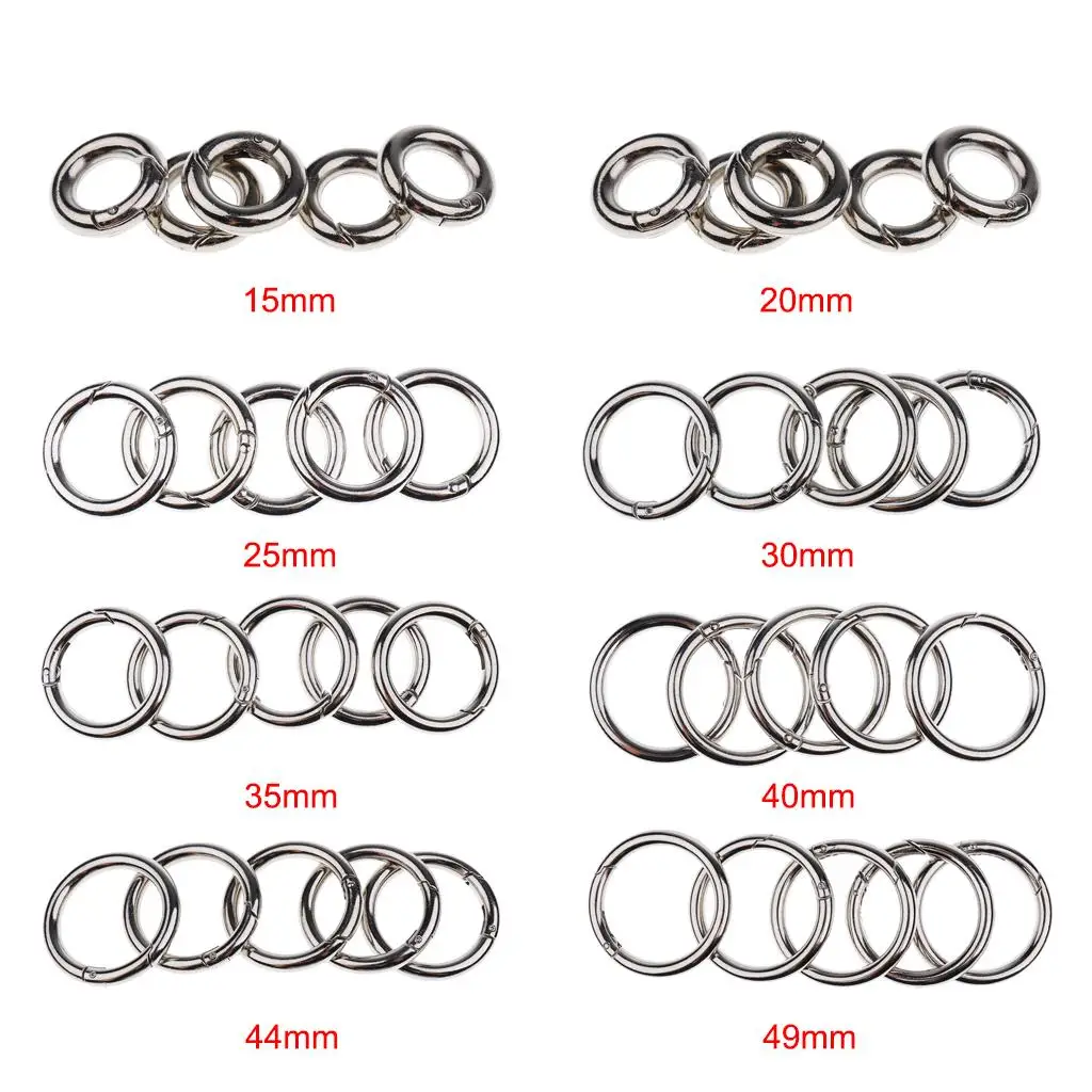 5pcs Circle Round Carabiner Hook Buckle Keychain Camping Tool