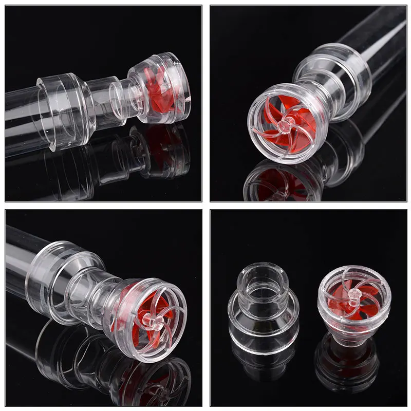 20To16/25/32mm DIY Auto-Rotating 5-Blade Fan Wave Maker Kit for Fish Tank Outlet Tube  Multi-functional Rotatable Nozzle Filter