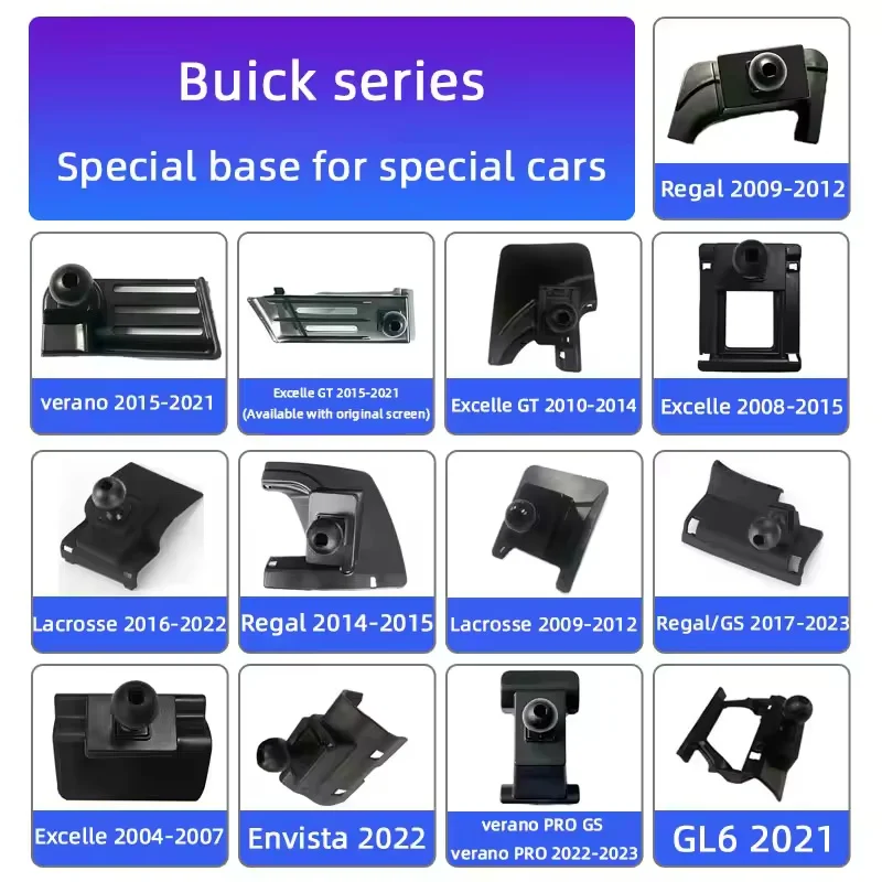 

For Buick EXCELLE GT REGAL GL8 ENCORE ENCLAVE ENVISION Lacrosse Dedicated Base Collocation Phone Mounts Car Smartphone Holders