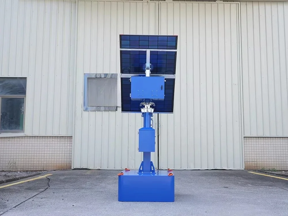 Factory Outdoor Solar Mobile CCTV Tower with Mono-Crystalline Solar Panel Waterproof Parking Security Surveillance