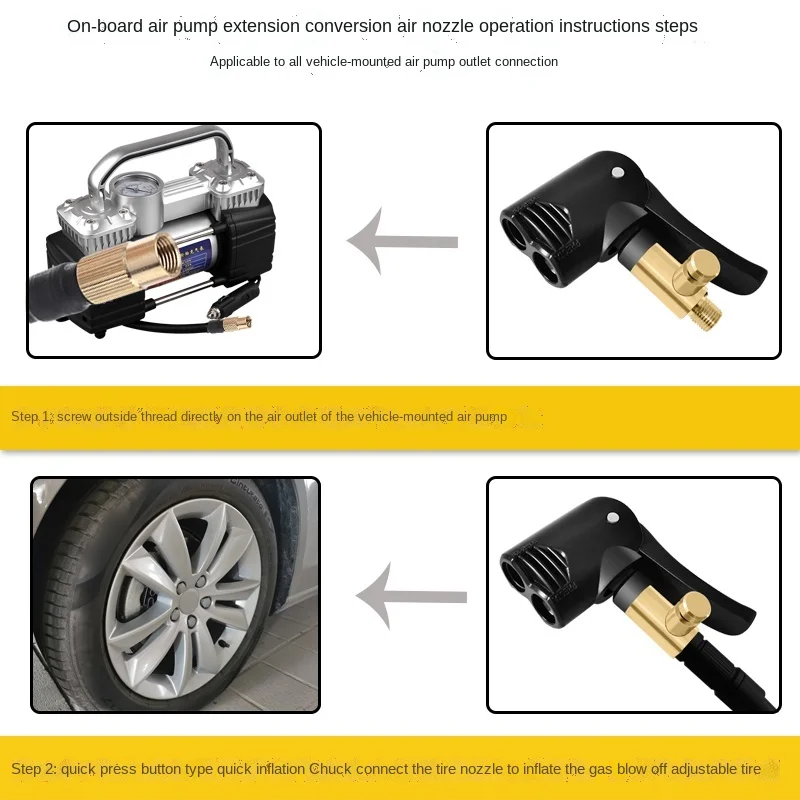 Brass Inflatable Pump Car Tire Air Chuck Inflator Pump Valve Connector Extension Tube Adapter Tyre Wheel Valve For Xiaomi Pump