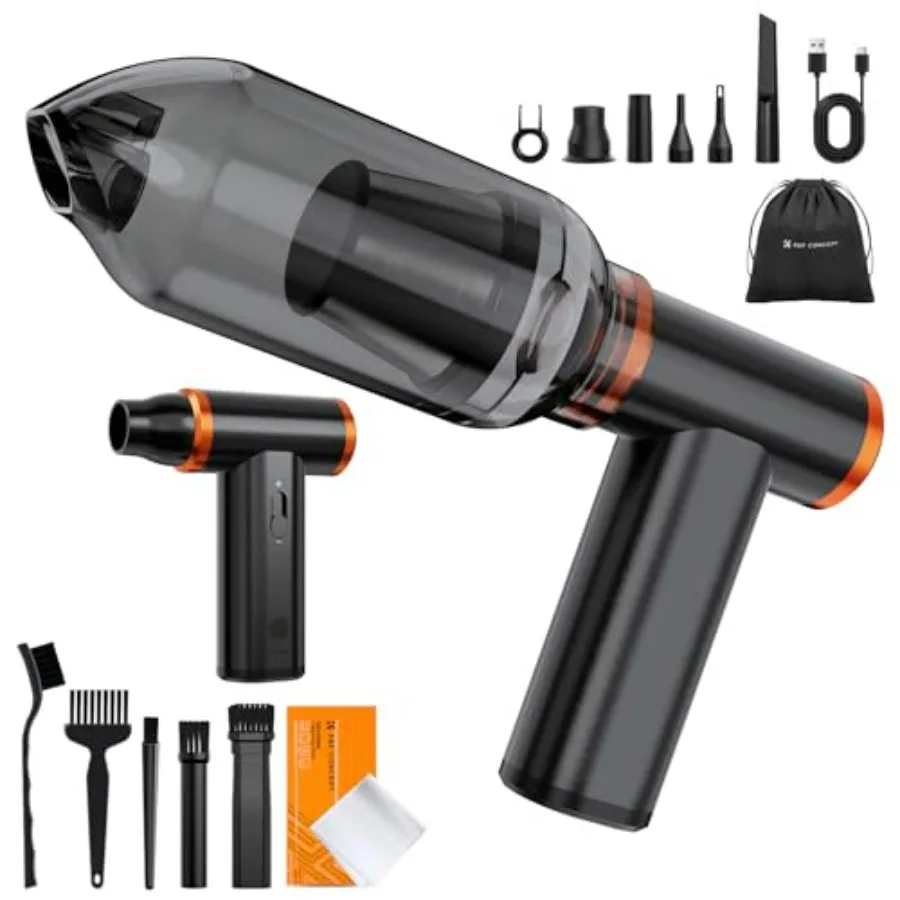 Electric Compressed Air Duster for Deep Computer Clean, Keyboard, Car, Home, Outdoor 300000RPM Brushless Motor 3-Gear Adjustabl