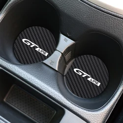 2PCS Car Cup Slot Non-Slip Mat Auto Accessories For Peugeot GT GTline 3008 308 T9 208 508 2008 Rifter 5008 207 206 408 108 4008