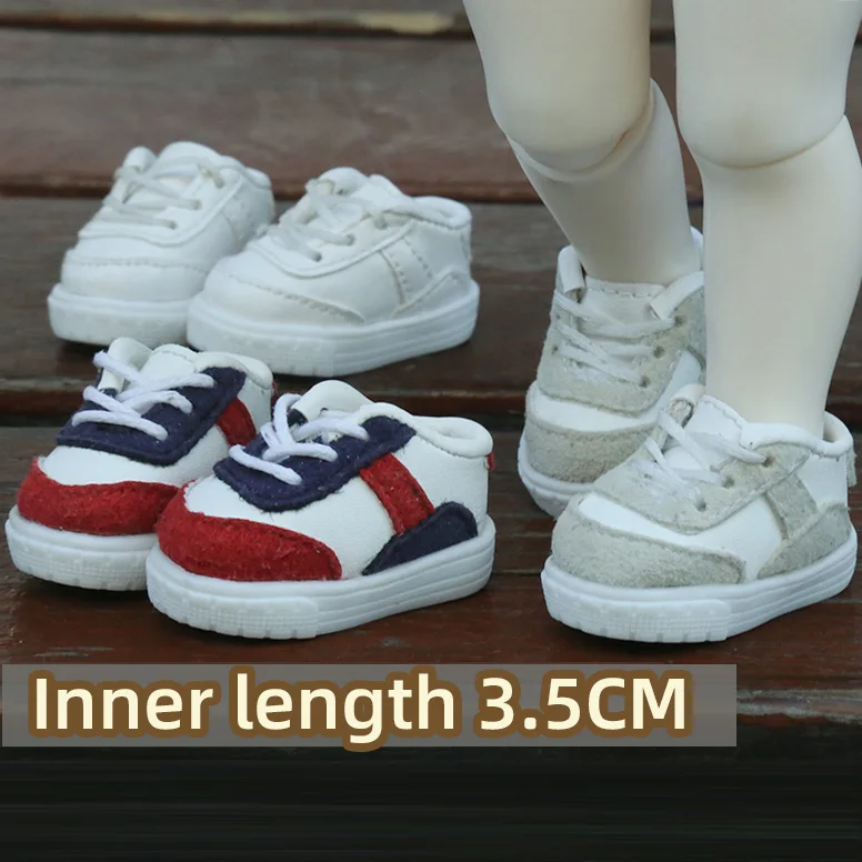 Small 1/6BJD Casual Sports Shoes Sneakers for Big Fish, Fat Fish, Corgi Body, Little Body, GL Small 1/6 Inner Length 3.5*1.6cm