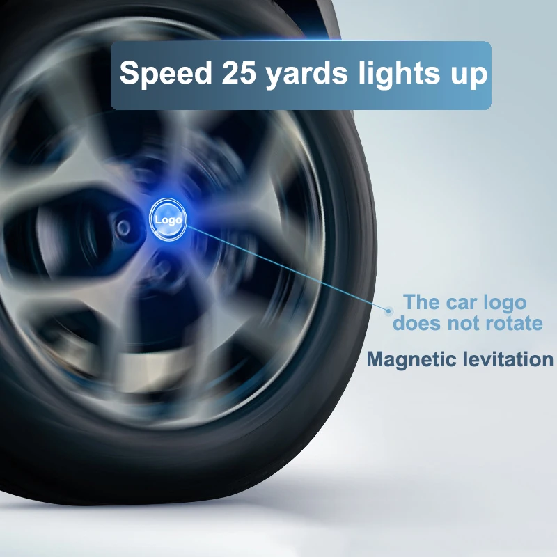 4pcs Car Maglev Wheel Hub Light LED Magnetic Suspension Luminous Wheel Hub Cap Light Refitted Wheel Cover For Mercedes-Benz