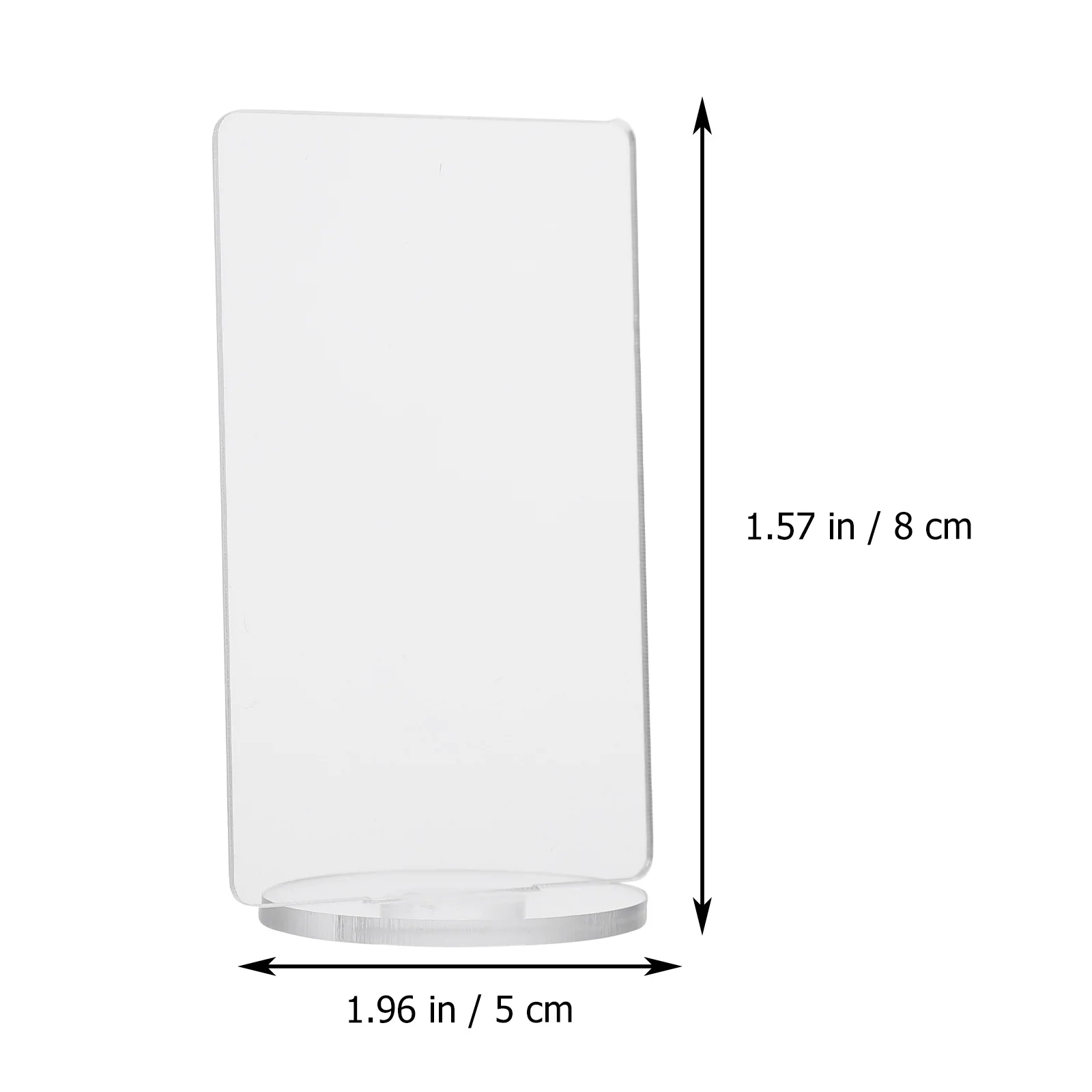 

5Pcs Acrylic Sign Holder Crystal Clear Standing Sign Holder for Wedding Cafe Restaurant Cartoon Figure Display
