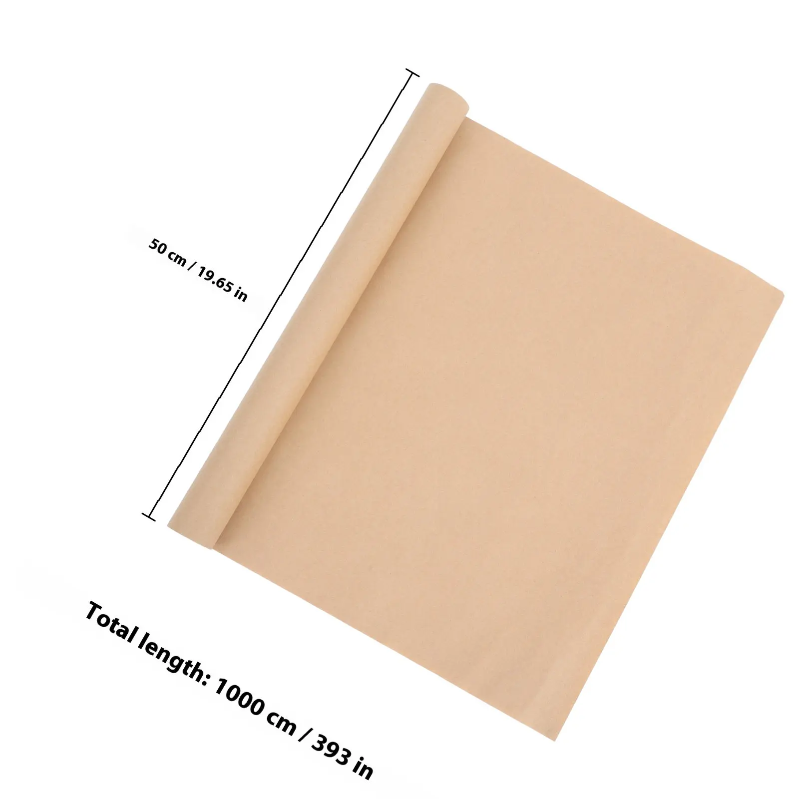Large Brown Kraft Paper Roll Versatile for Floral Wrapping Craft Projects Gift Packaging Shipping Table Covers Drawing Painting